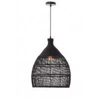 Lexi Lighting-Shanen Rattan Pendant Light- Black/Iron/Rattan & White/Iron/Natural Rattan